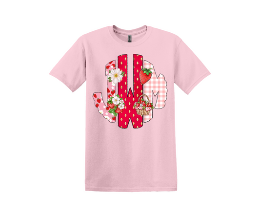 Strawberry Monogram Tee