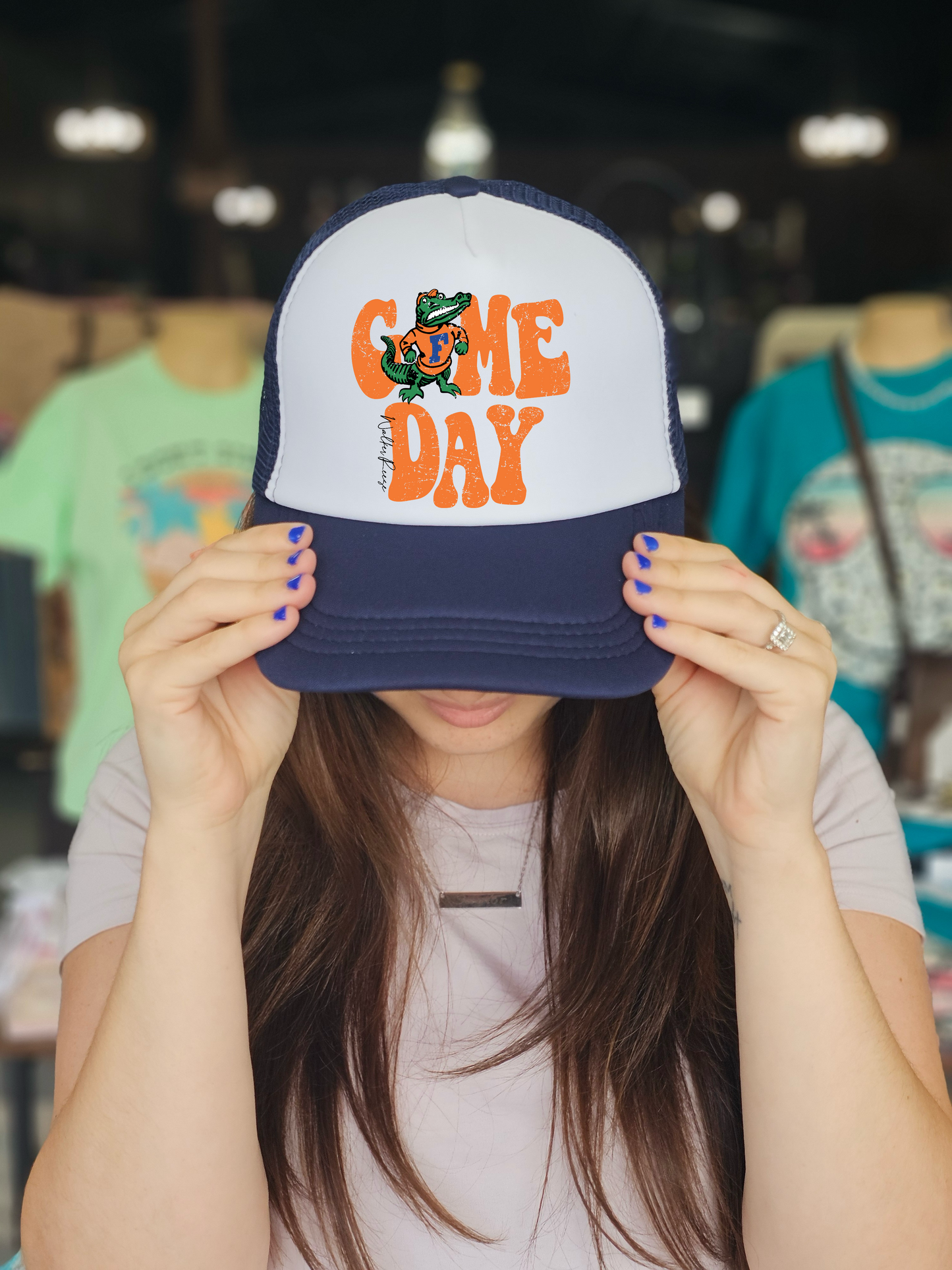 Orange & Blue Game Day Trucker Hat