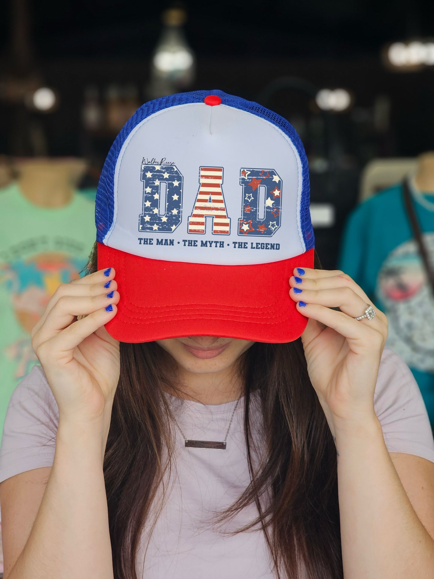 Patriotic DAD Trucker Hat