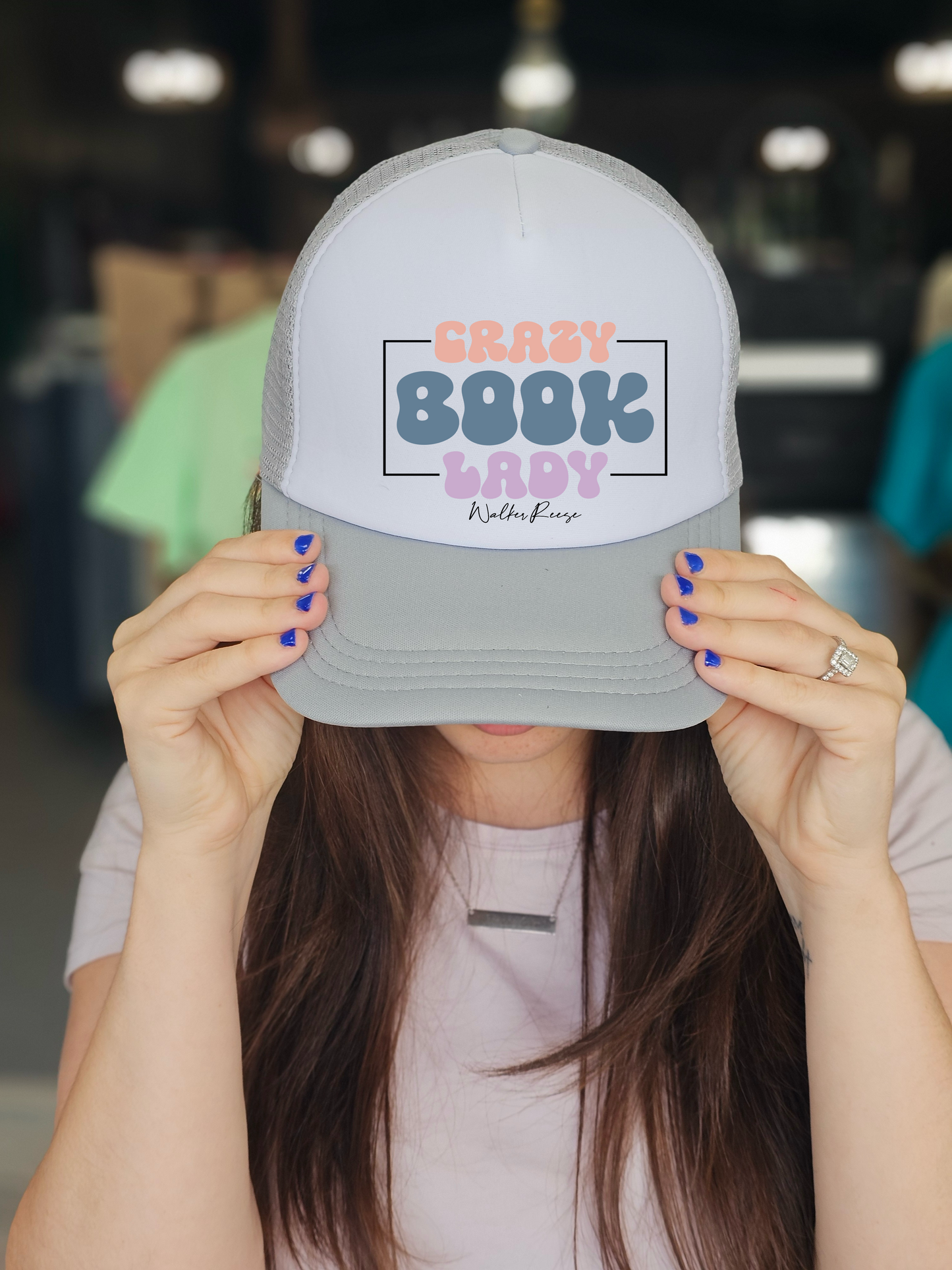 Crazy Book Lady Trucker Hat