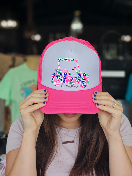 Preppy Golf Cart Trucker Hat