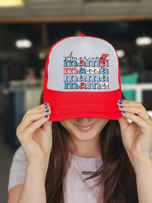 American Mama Trucker Hat