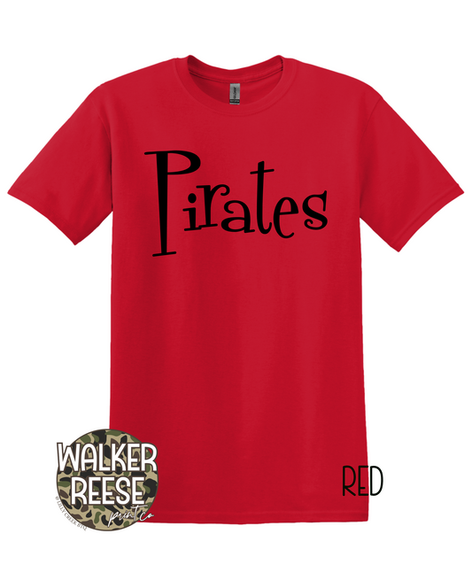 Funky Serif PIRATES Tee