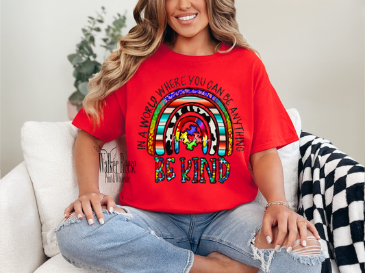 Autism Be Kind Puzzle Rainbow Tee