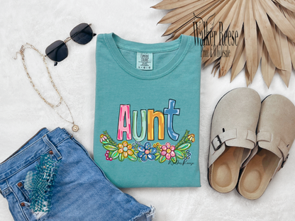 Spring Floral AUNT Tee