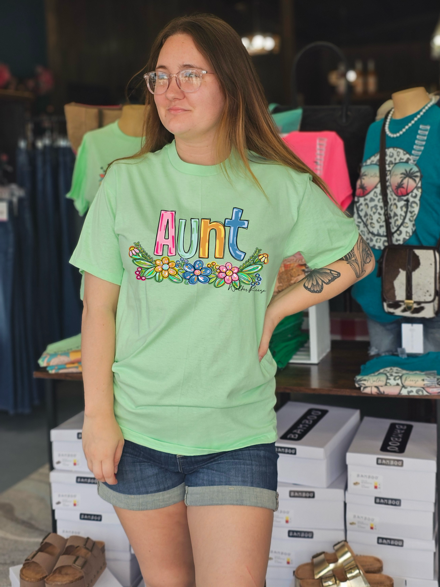 Spring Floral AUNT Tee