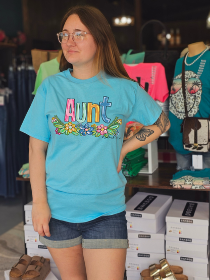 Spring Floral AUNT Tee