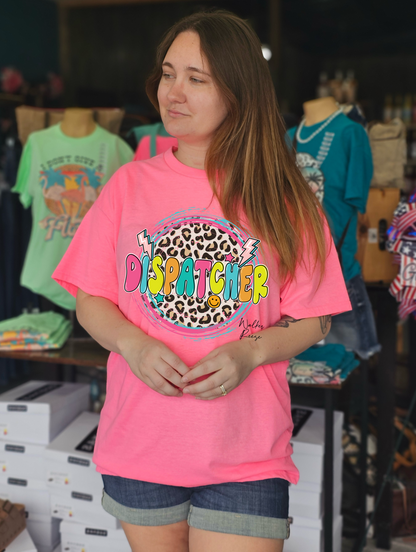 Colorful Leopard Dispatcher Tee