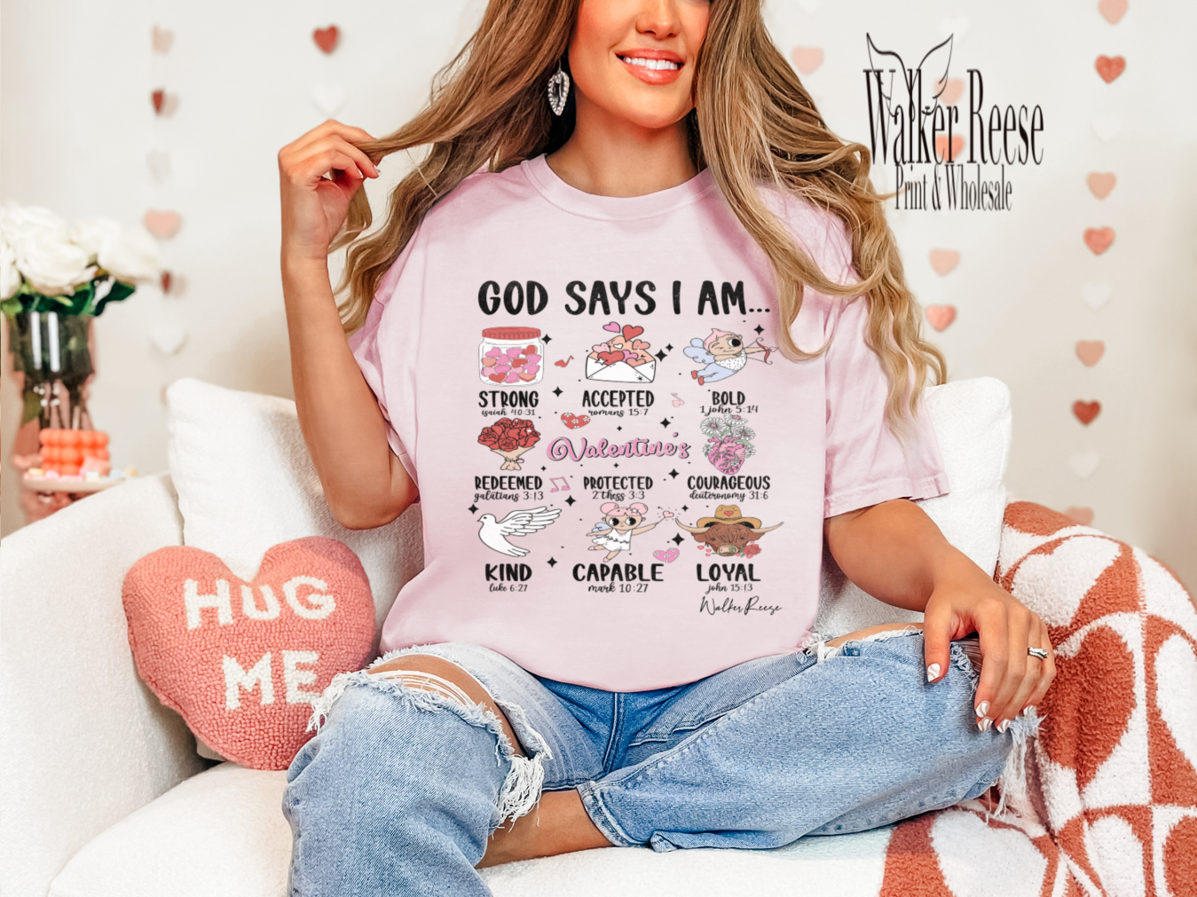 God Says I Am Valentine's Tee