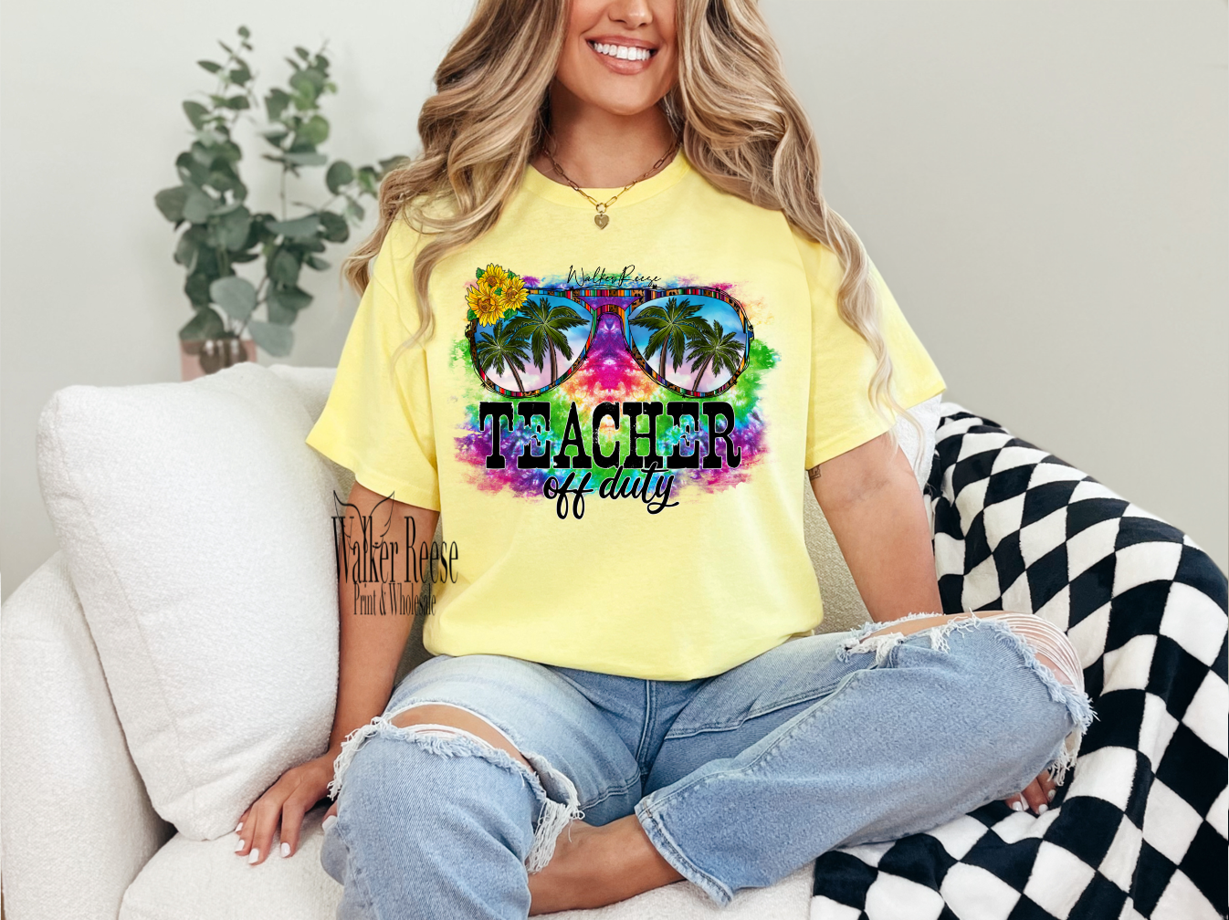 Teacher Off Duty Tie Dye Tee