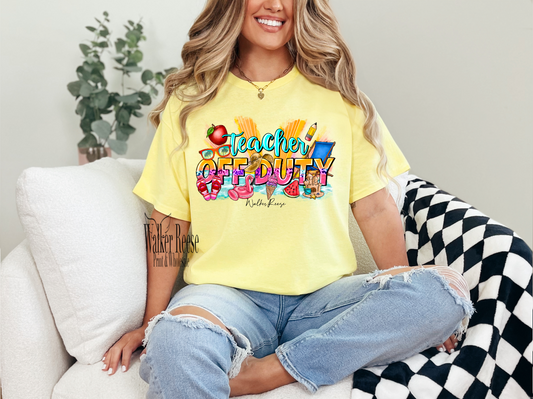 Teacher Off Duty Beach Tee