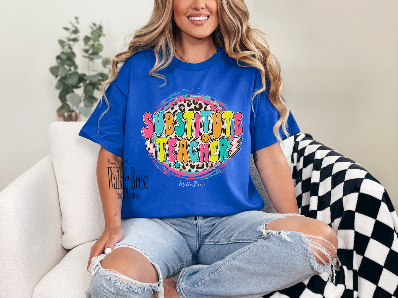 Retro Bubble Substitute Teacher Tee