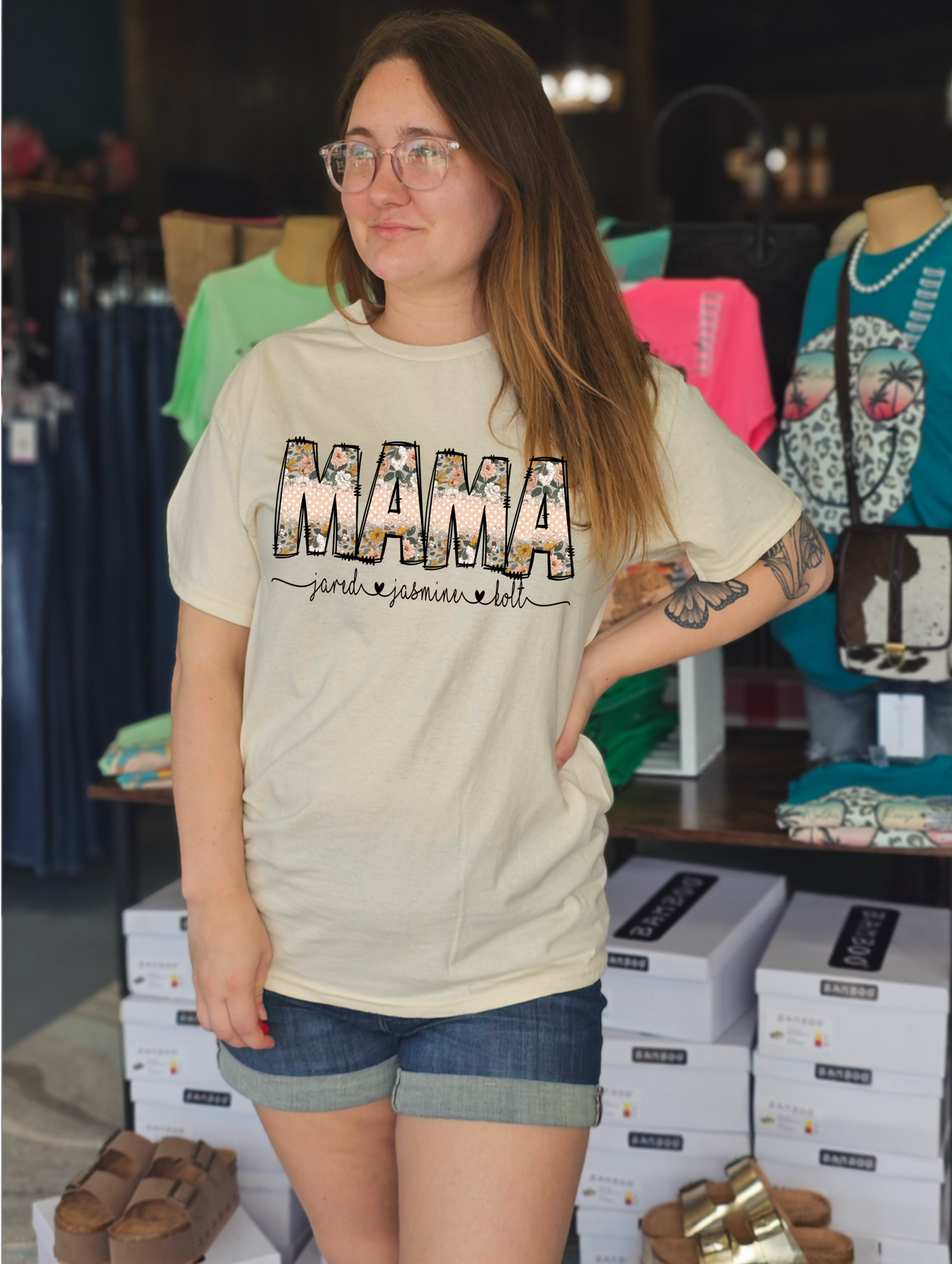 Boho Floral Mama Tee