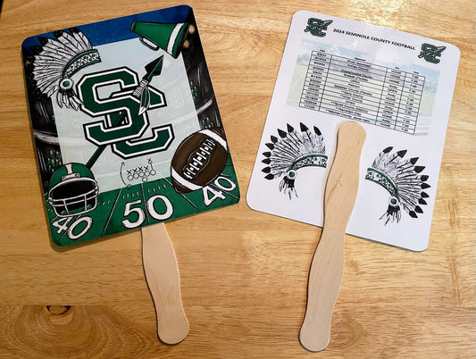 Seminole County Football Paddle Fan