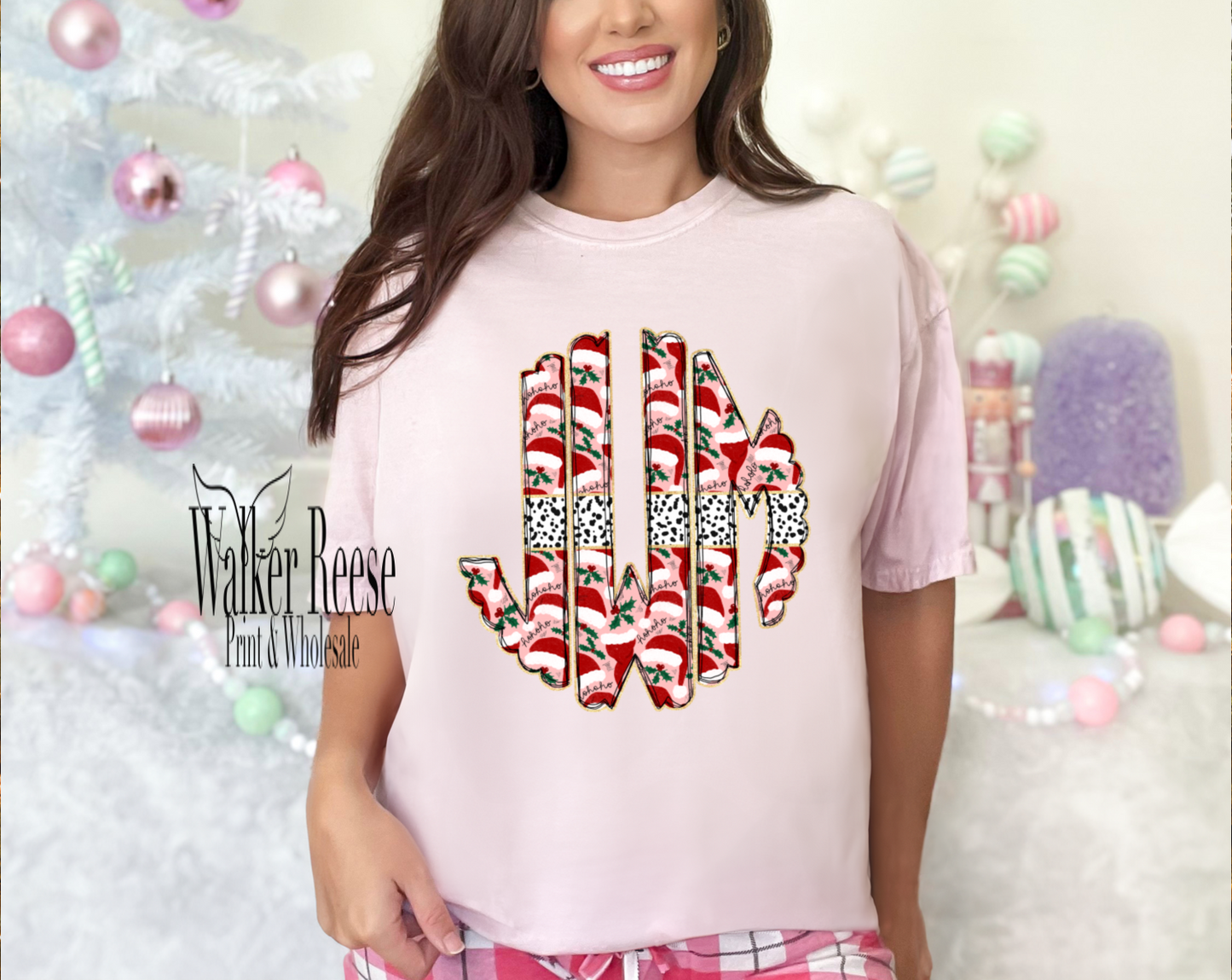 Preppy Santa Monogram Tee