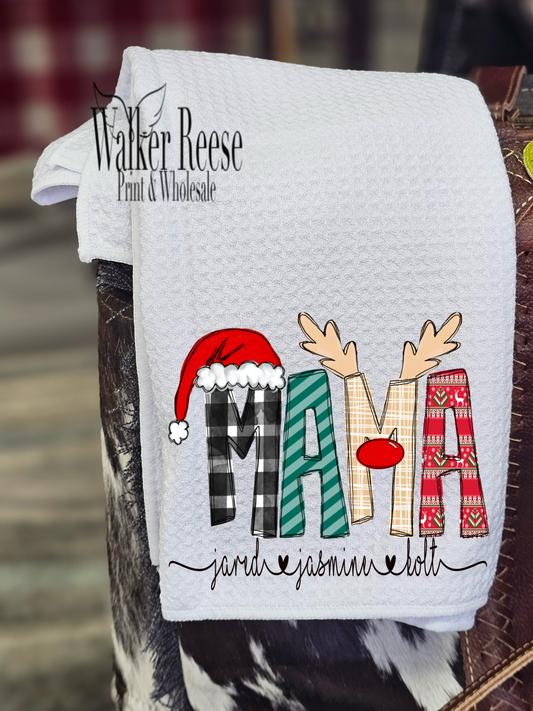 Christmas Alpha Mama Tea Towel