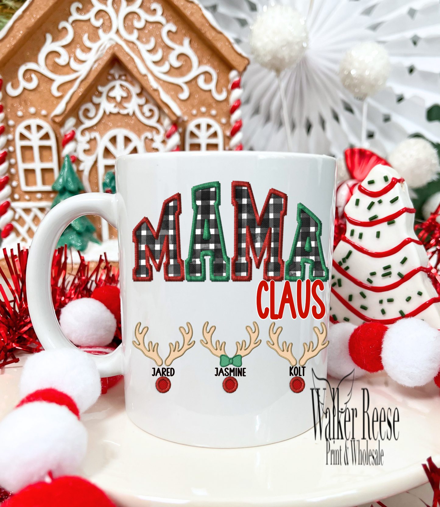 Mama Claus with Reindeer Names 11oz Coffee Mug