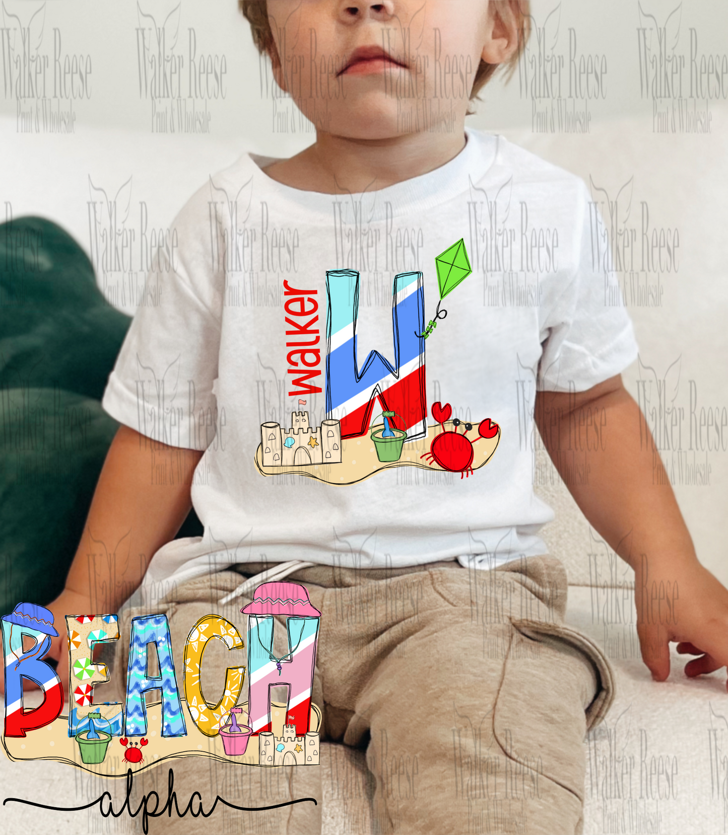 Beach Alpha Monogram Tee