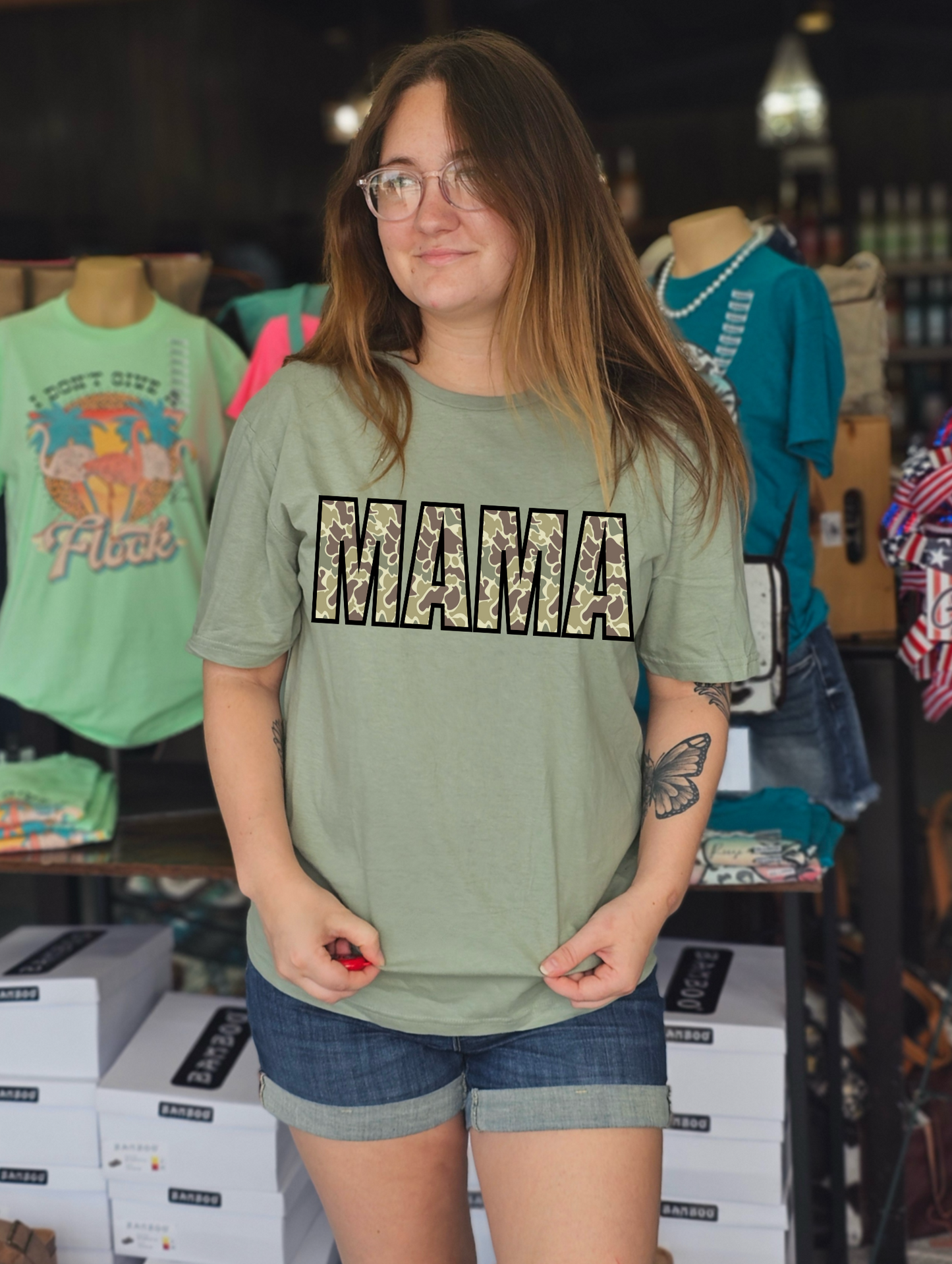 Old School Camo MAMA Tee