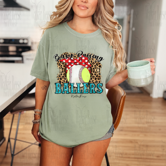 Busy Raising Ballers Leopard Tee