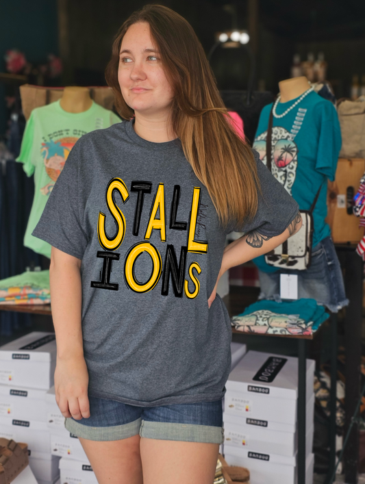 STALLIONS Scribble Tee