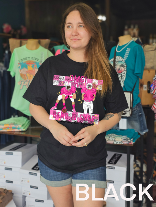 OMG The Bend & Snap Pink Football Tee