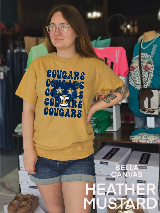 Preppy Star Spangled Cougars Mascot Tee