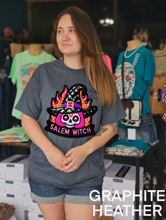 Salem Witch Halloween Diamond Tee