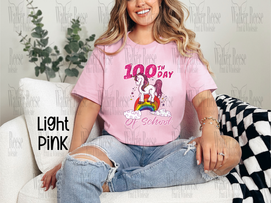 100th Day of School Unicorn Tee