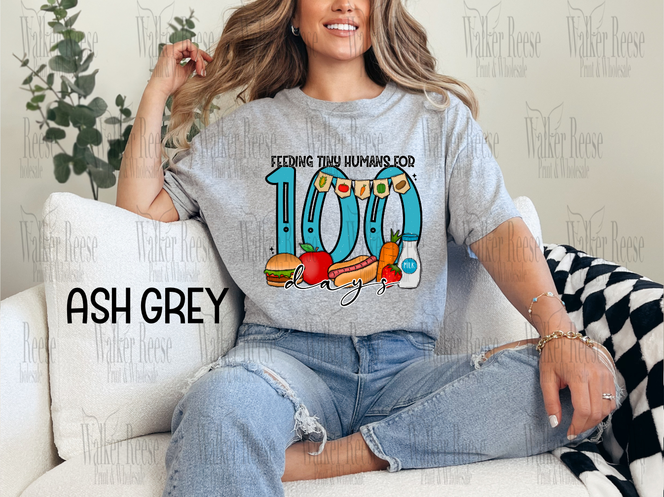 Feeding Tiny Humans for 100 Days Lunch Lady Tee