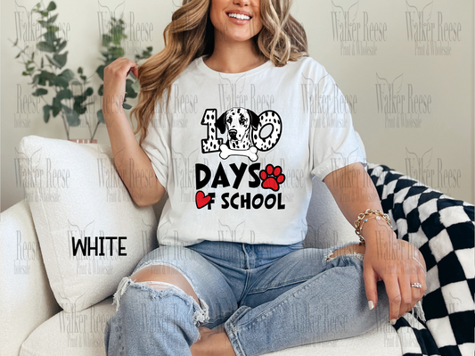 100 Days of School Dalmatian Tee