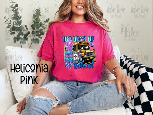 100 Days of School Llama Tee