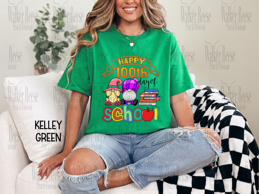 Happy 100th Day of School Gnome Tee