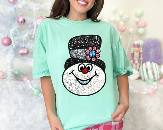 Faux Glitter Frosty Tee