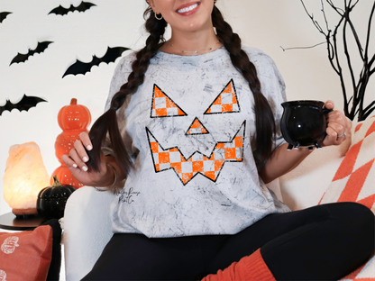 Pumpkin Face Comfort Colors Color Blast Tee