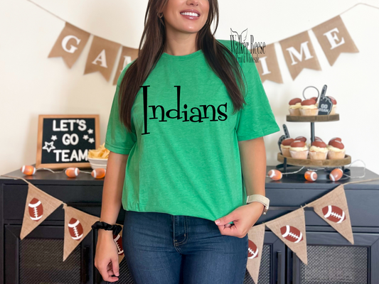 Funky Serif INDIANS Tee