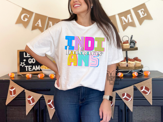 Colorful INDIANS Tee