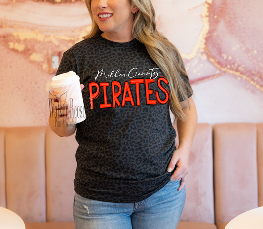 LEOPARD - Miller County Pirates Tee