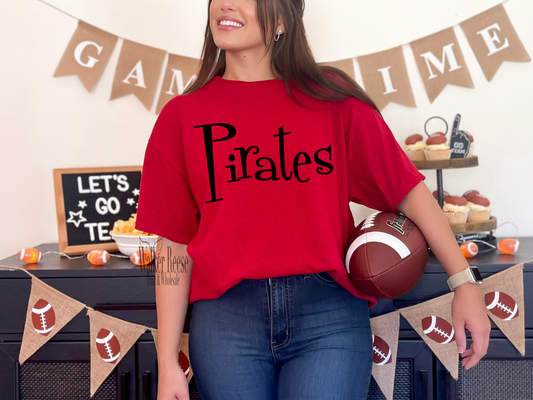 Funky Serif PIRATES Tee