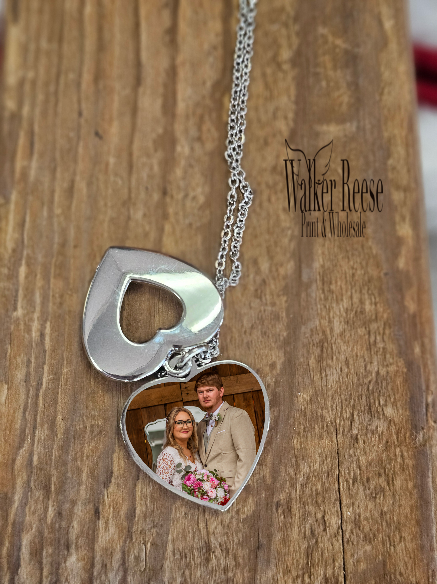 Sliding Heart Photo Locket