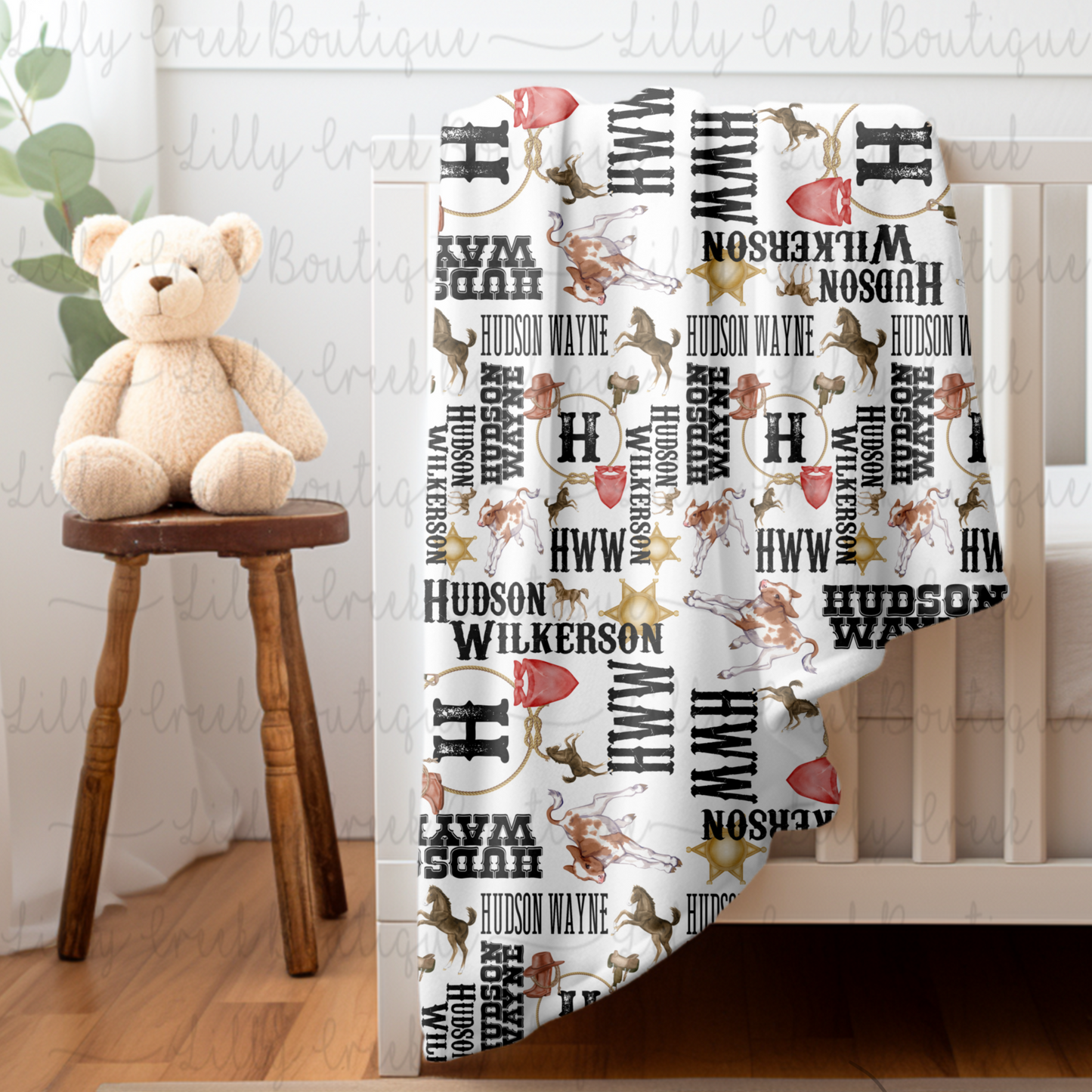 Western Boy 2 Baby Blanket