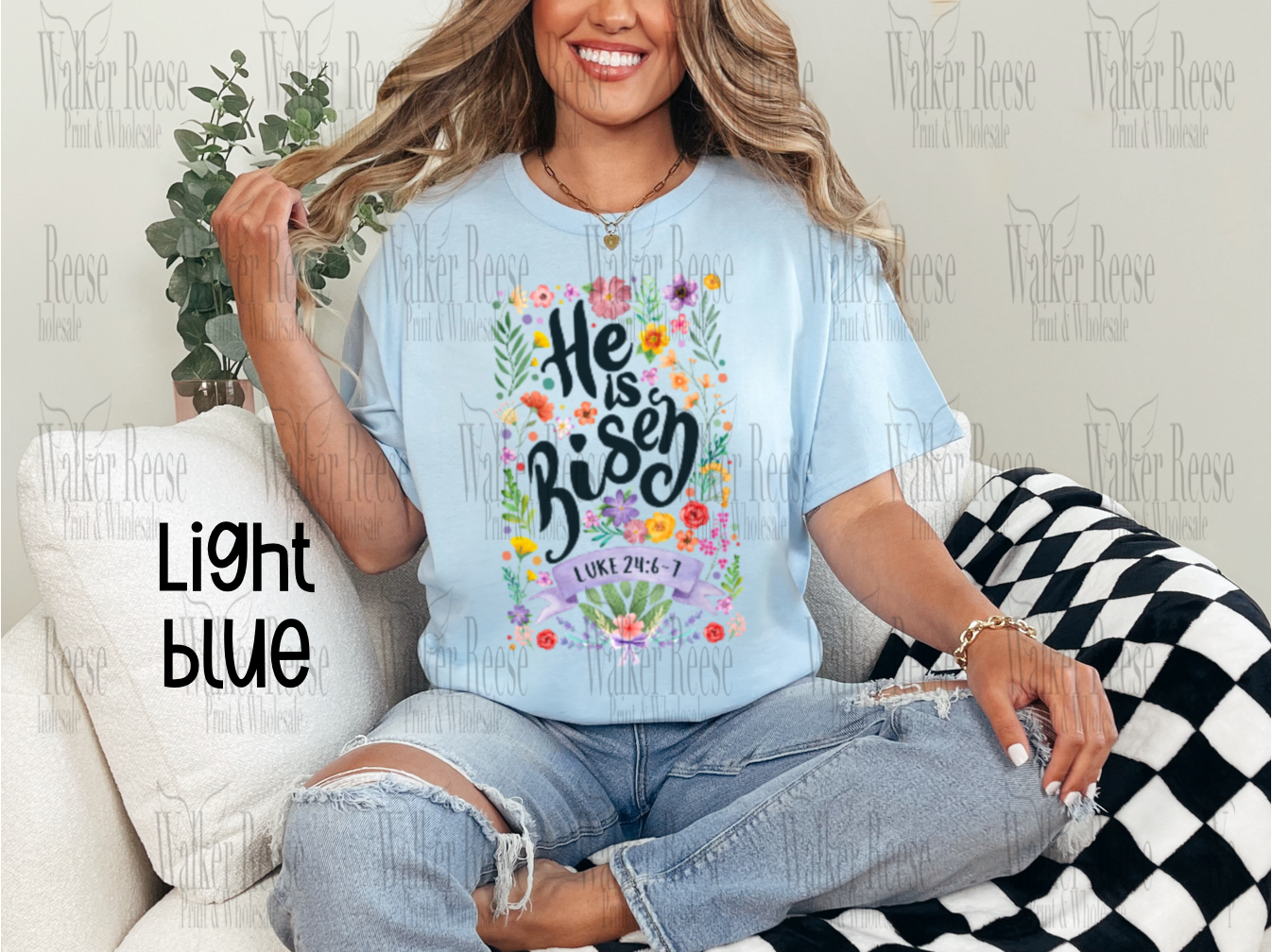 He is Risen Floral Tee