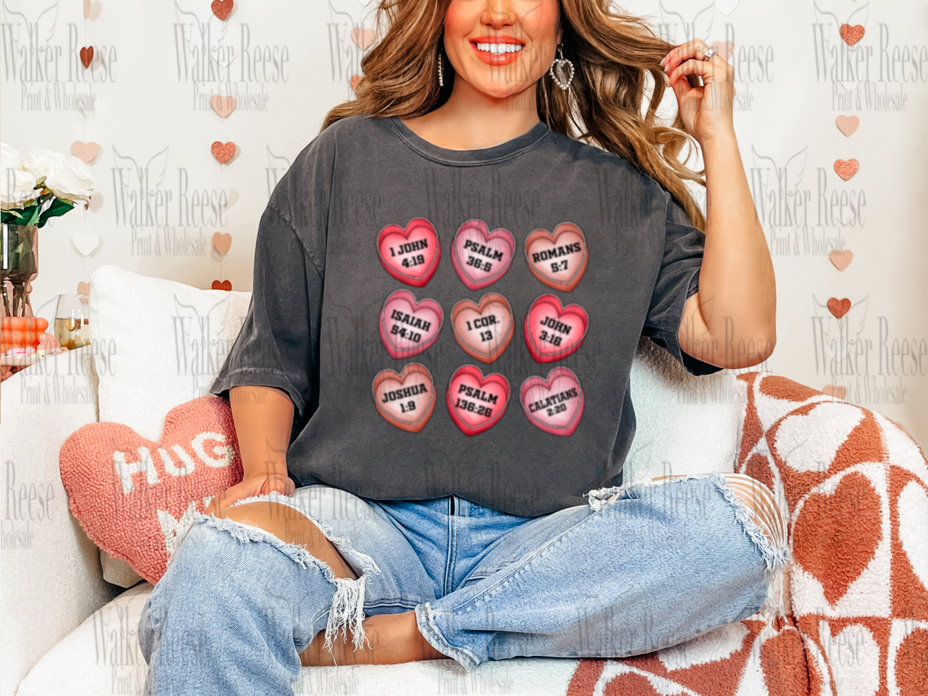 Candy Hearts Bible Verse Tee