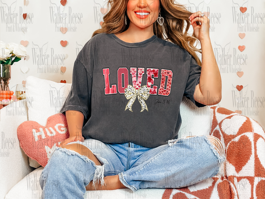 Loved John 5:16 Dottie Bow Tee