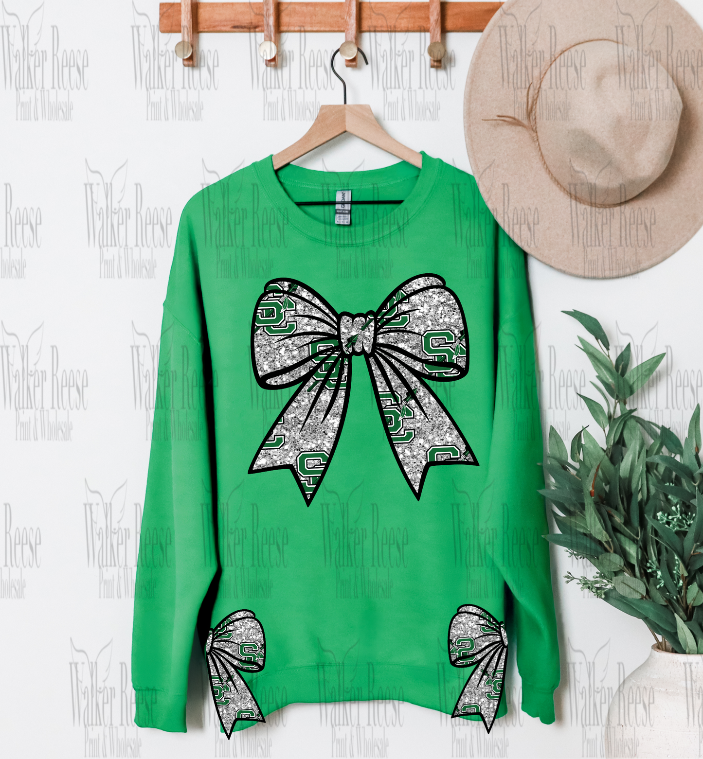 INDIANS Glitter Bow Side Bow Tee