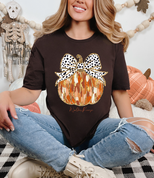 Painted Dottie Glitter Pumpkin Tee