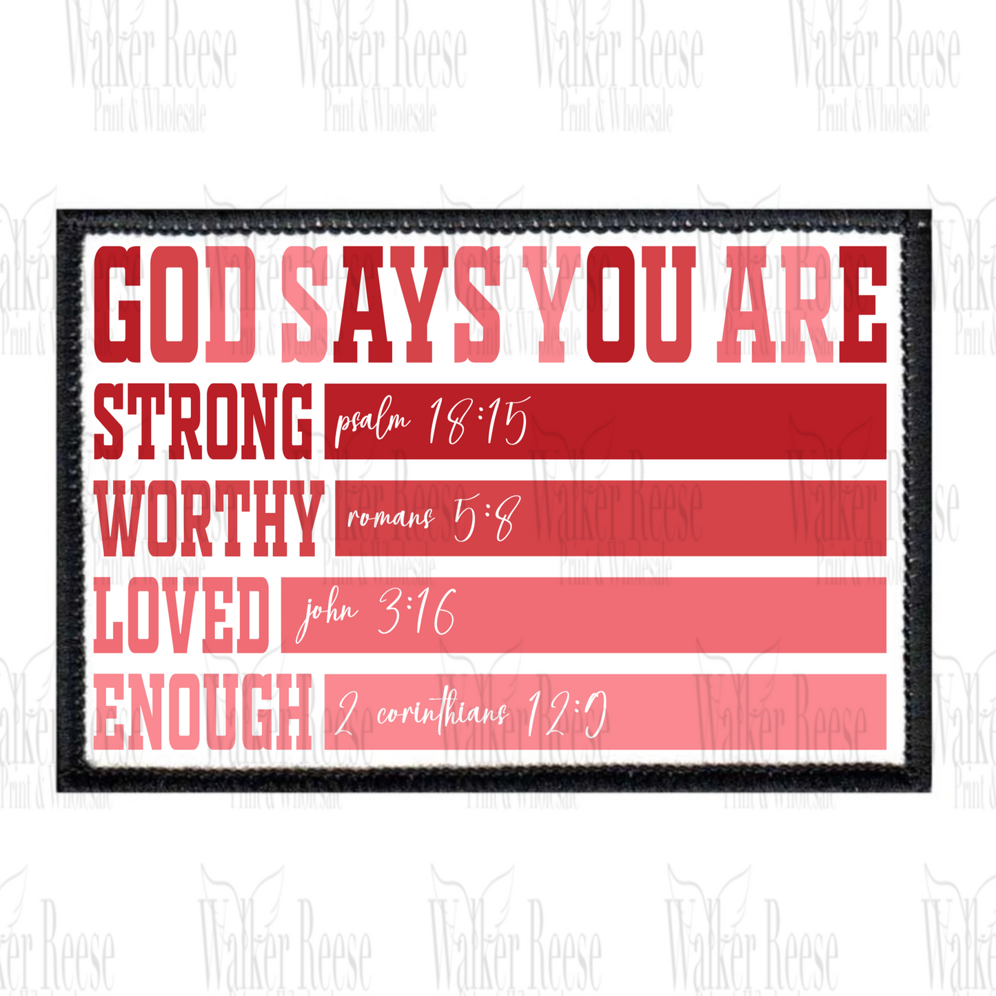 GOD SAYS YOU ARE Embroidered Hat Patch