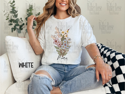 Birth Month Flowers Bouquet Tee