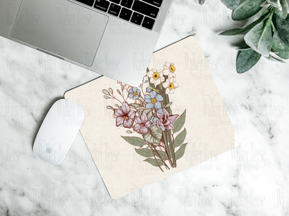 Birth Month Flowers Bouquet Mouse Pad