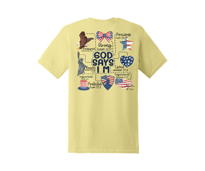 God Says I Am... Patriotic Tee